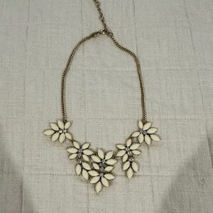 J. Crew Cream Floral Necklace
